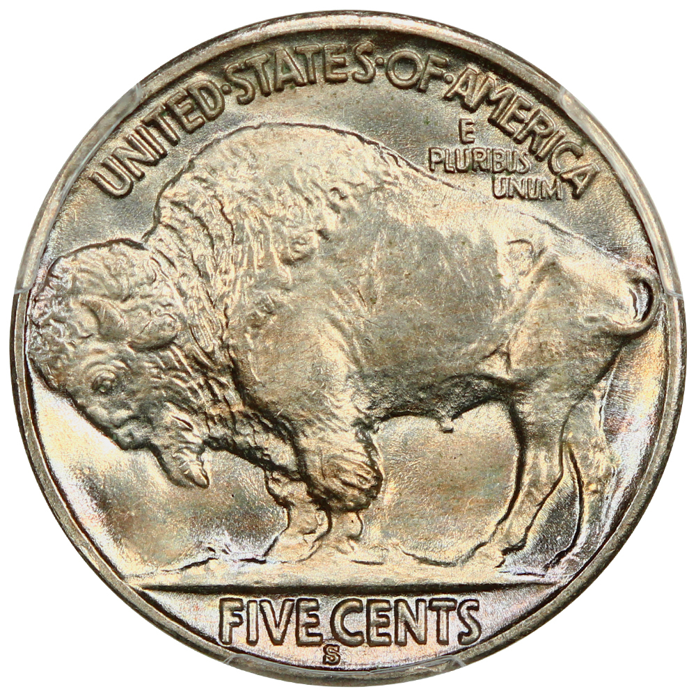 image for: 1937-S 5c PCGS MS67