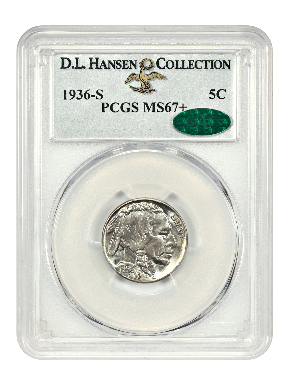 image for: 1936-S 5c PCGS MS67