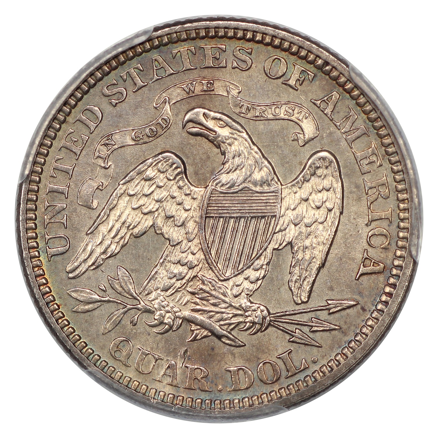 thumbnail for: 1873 No Arrows, Closed 3 25c PCGS MS61