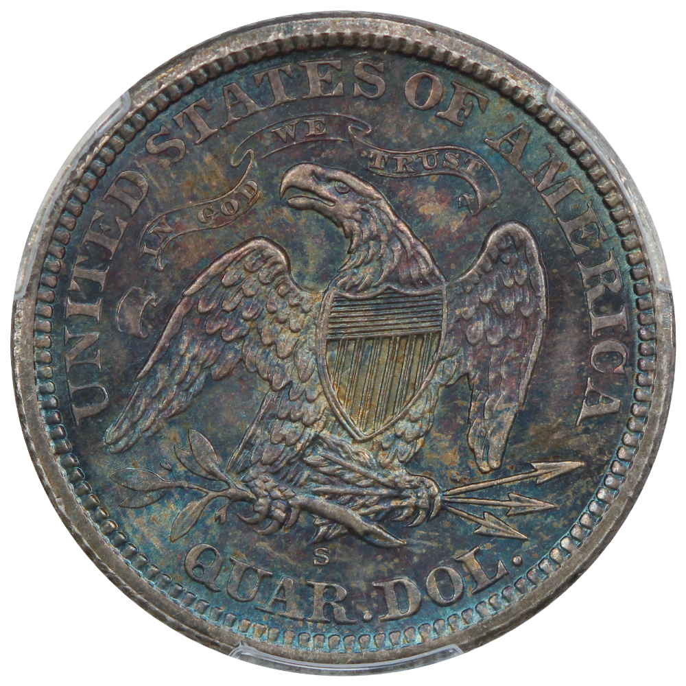 image for: 1873-S Arrows 25c PCGS MS65