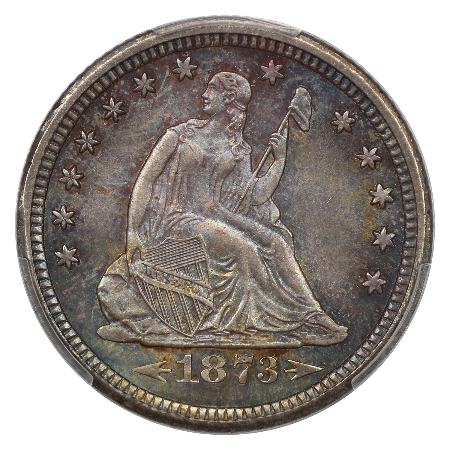 thumbnail for: 1873-S Arrows 25c PCGS MS65