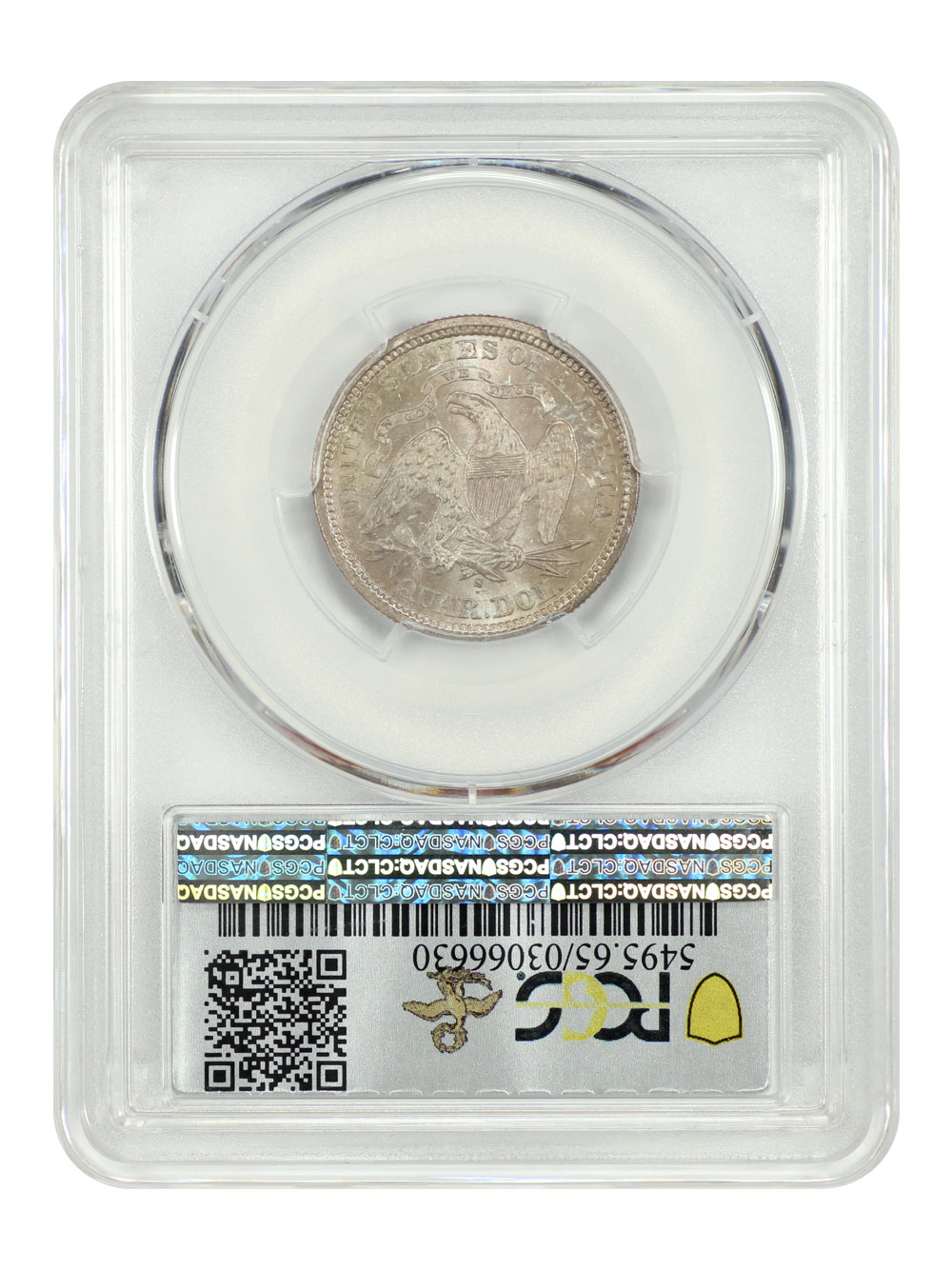 thumbnail for: 1874-S Arrows 25c PCGS MS65