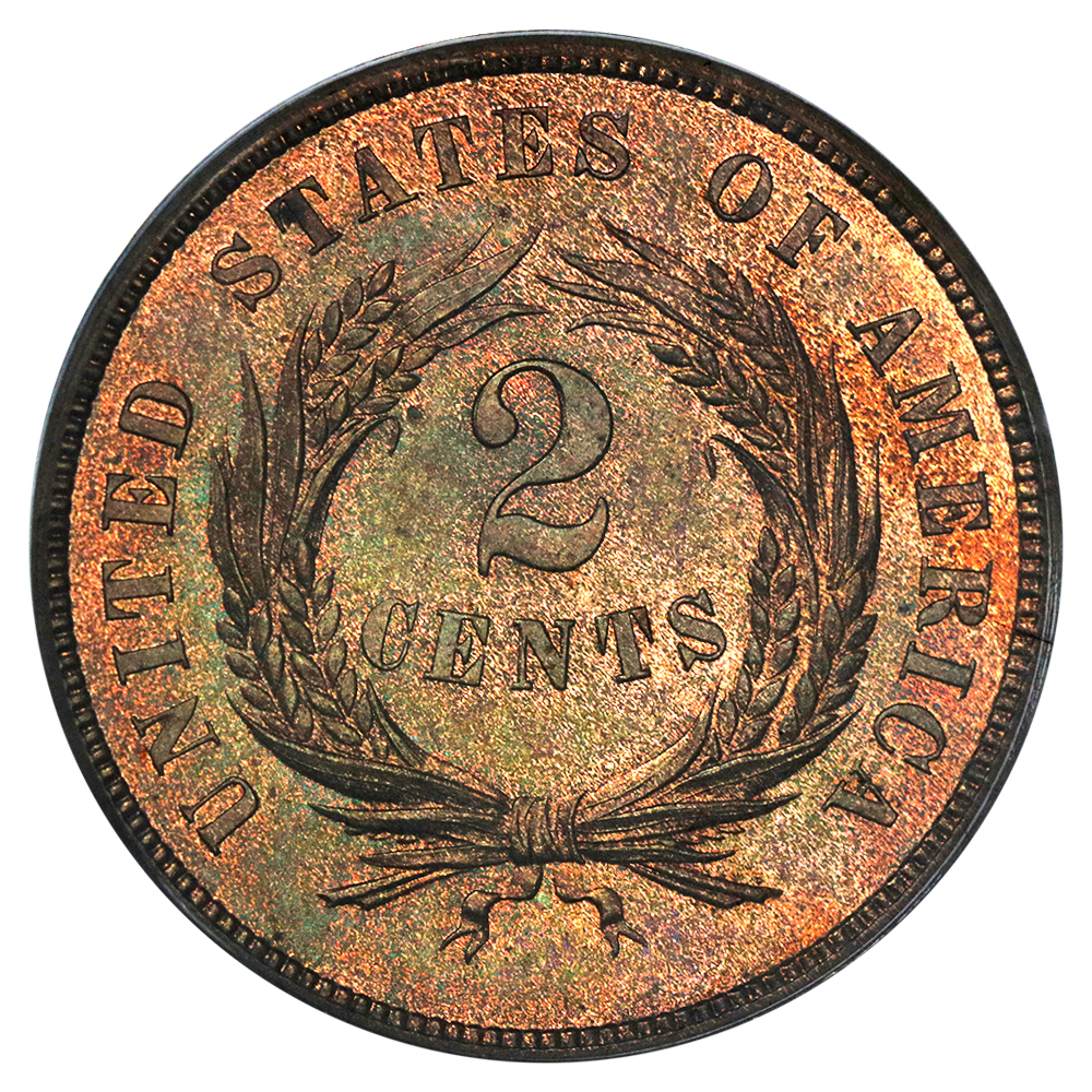 image for: 1873 Closed 3 2c PCGS PR65 RB