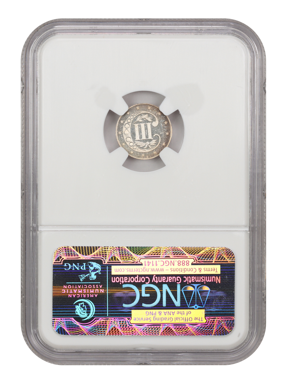 image for: 1864 3cS NGC PR67 CAM