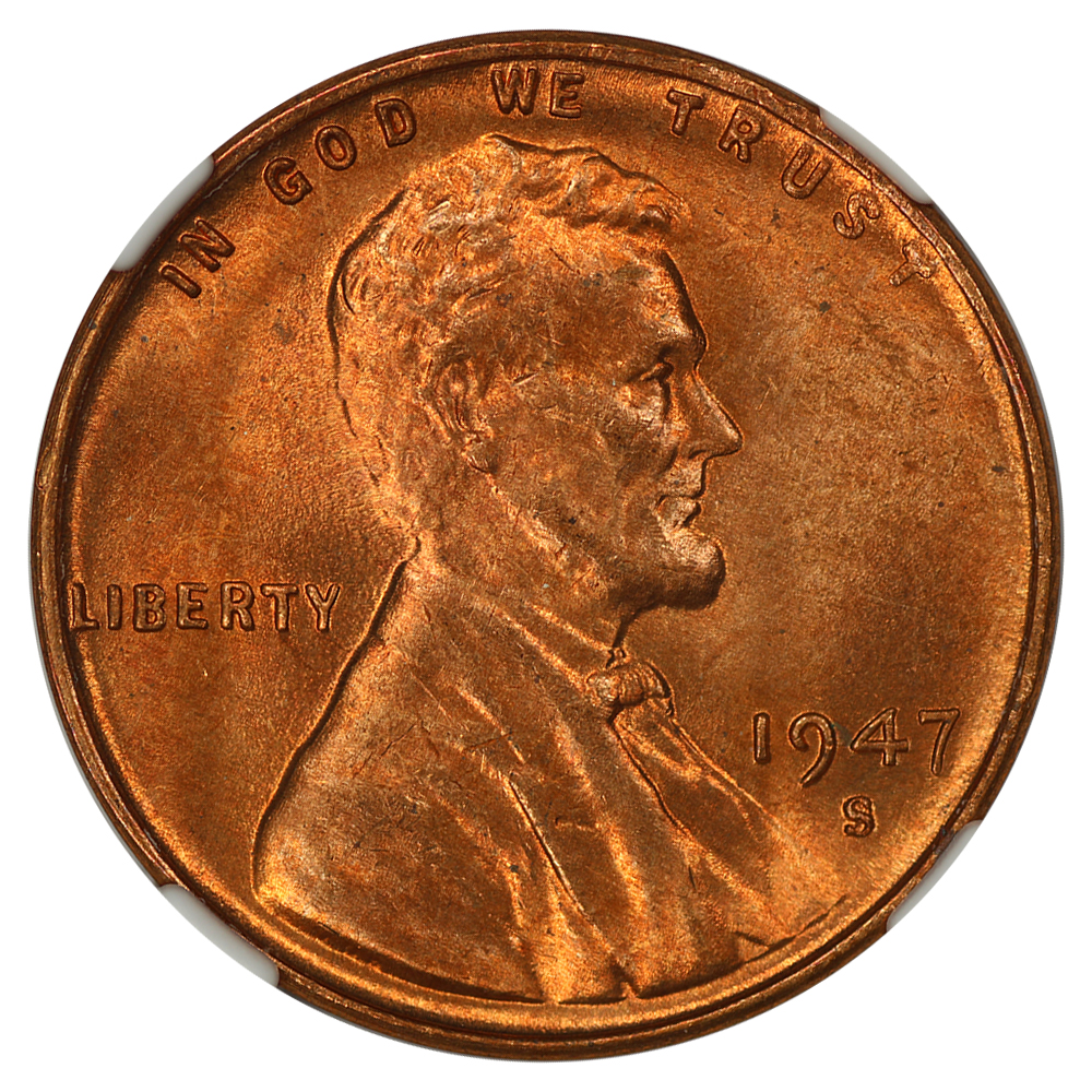 image for: 1947-S 1c NGC MS67 RD