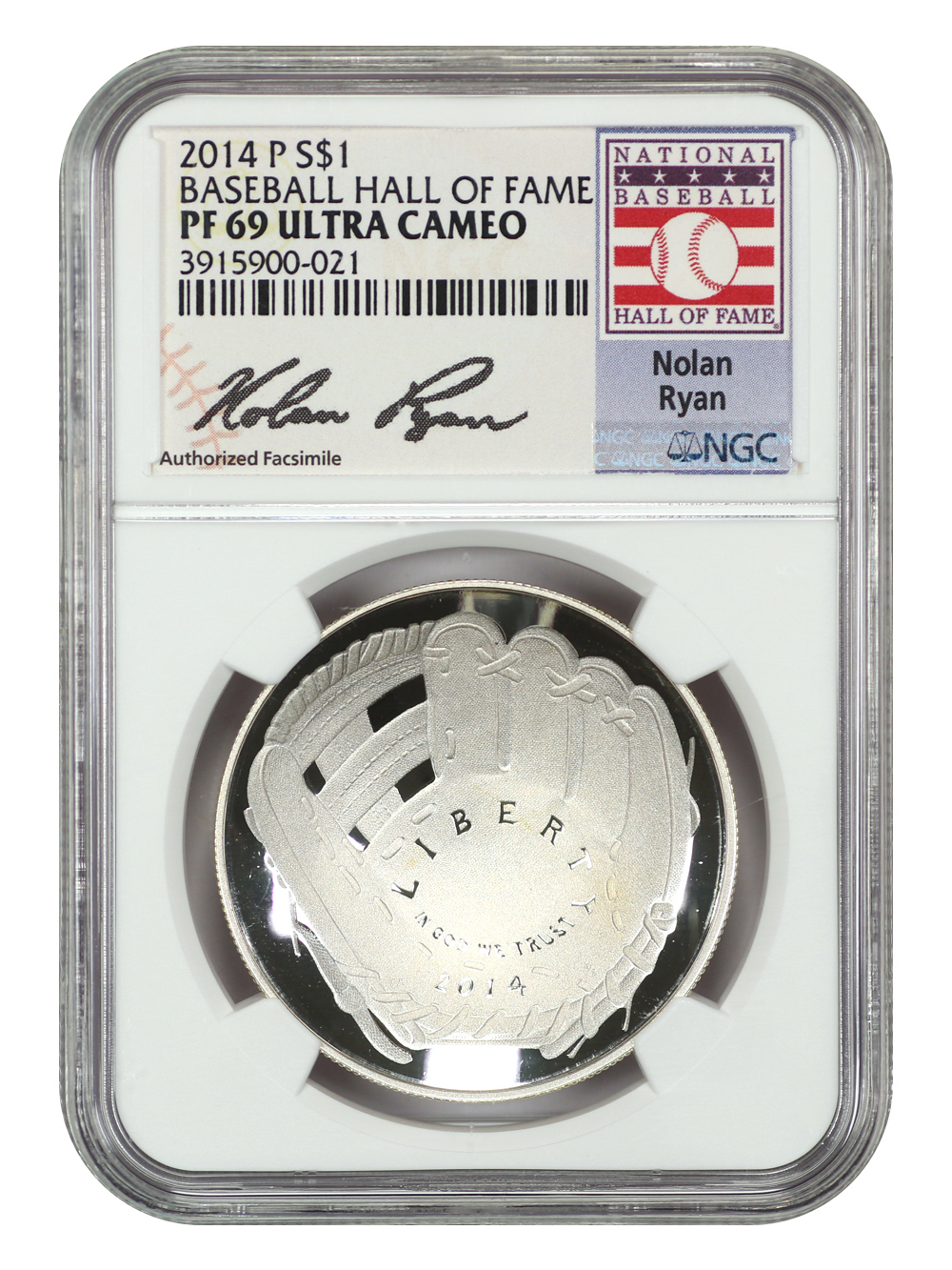 image for: 2014-P Baseball Hall of Fame $1 NGC PR69 DCAM