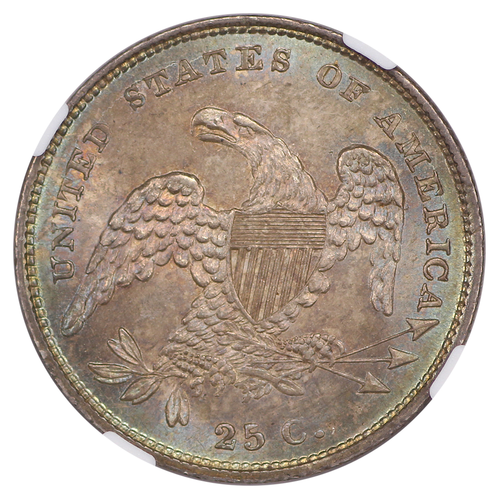 image for: 1831 Small Letters, B-2 25c NGC MS65