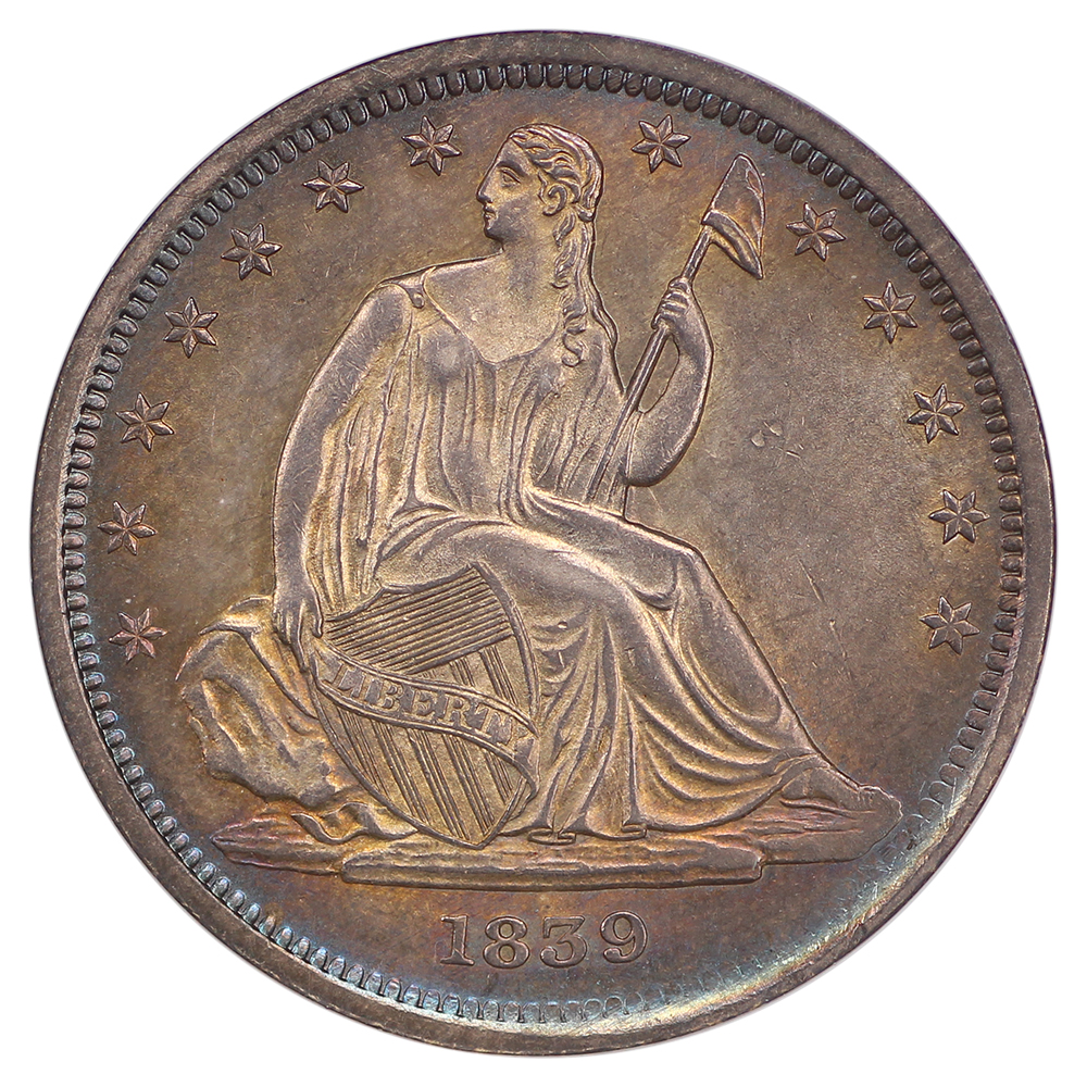 image for: 1839 No Drapery 50c NGC MS63