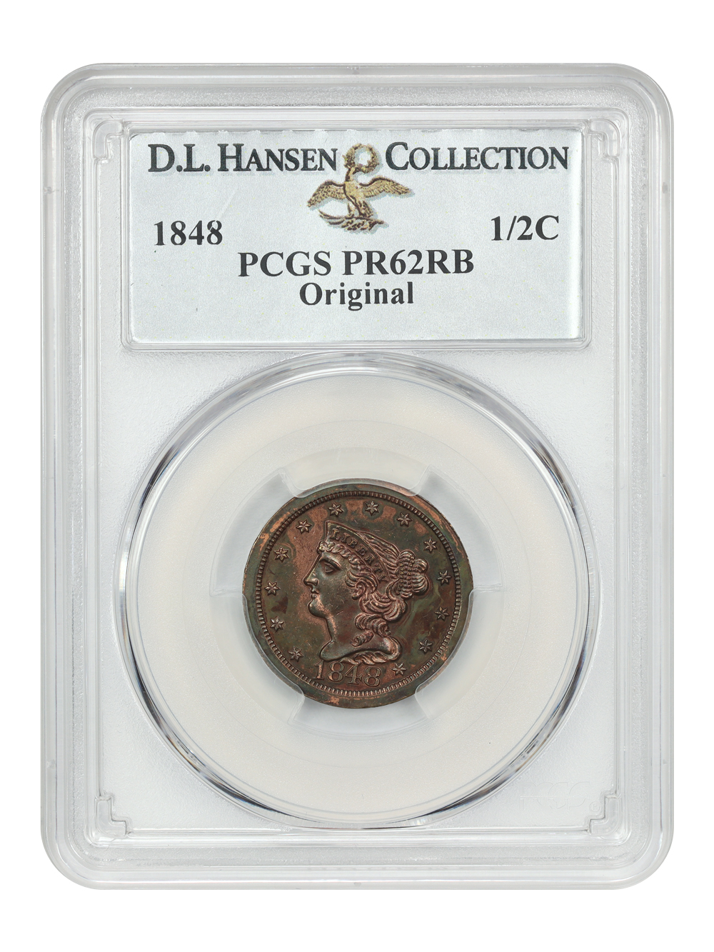 image for: 1848 Original 1/2c PCGS PR62 RB