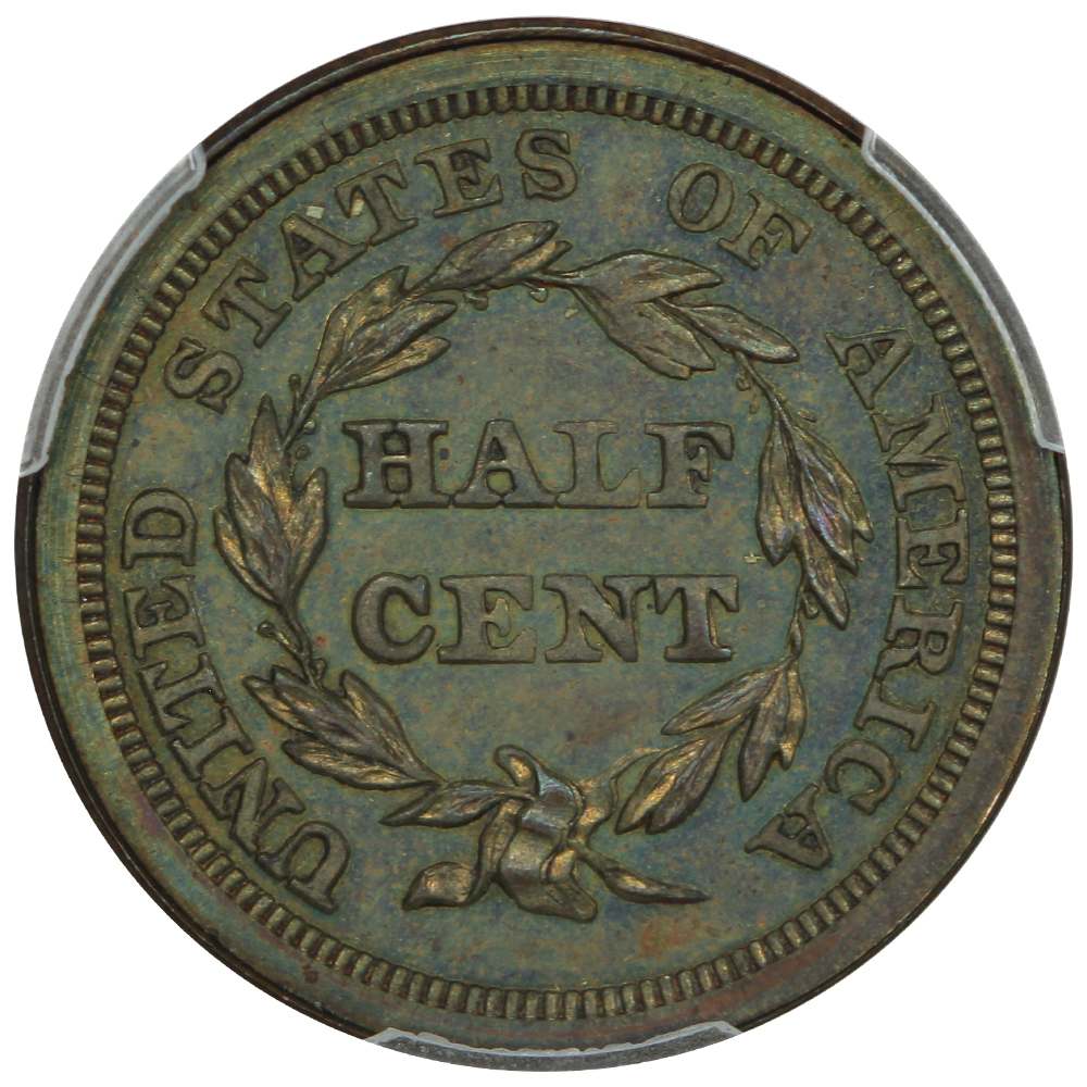 image for: 1848 Restrike 1/2c PCGS PR65 BN
