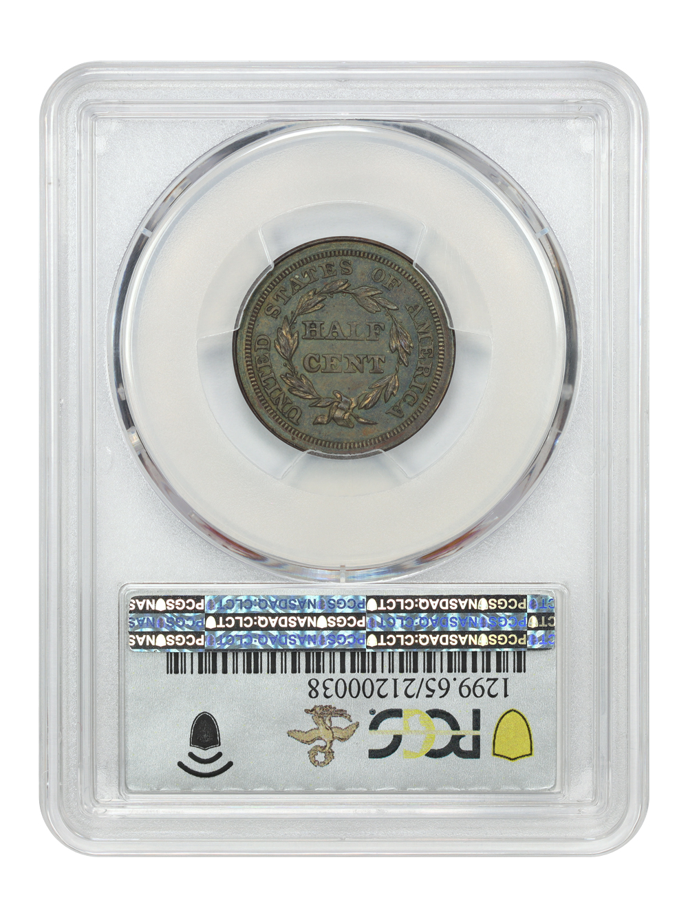 image for: 1848 Restrike 1/2c PCGS PR65 BN