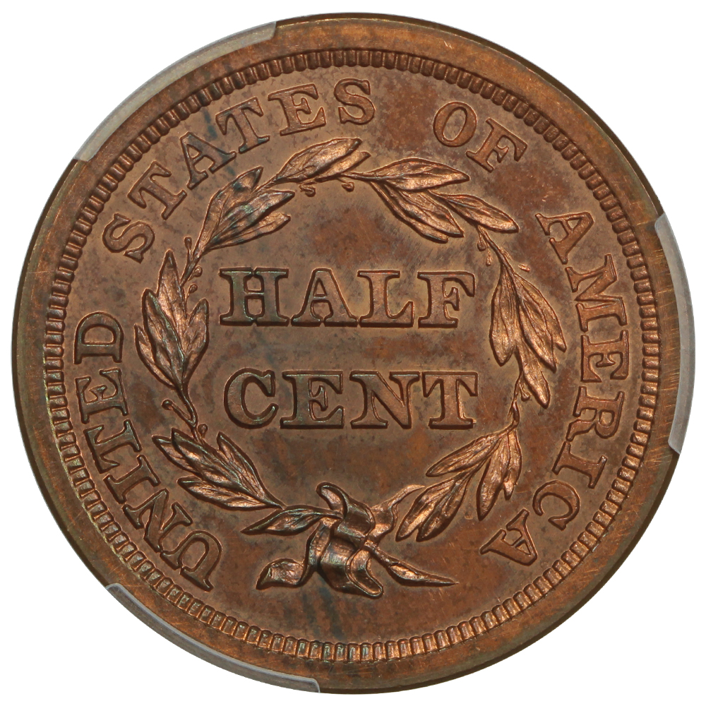 image for: 1856 Original 1/2c PCGS PR64 RB