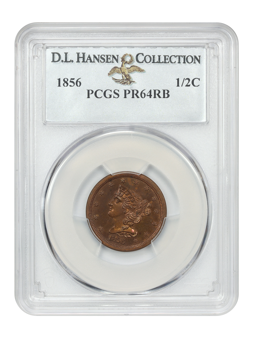 image for: 1856 Original 1/2c PCGS PR64 RB