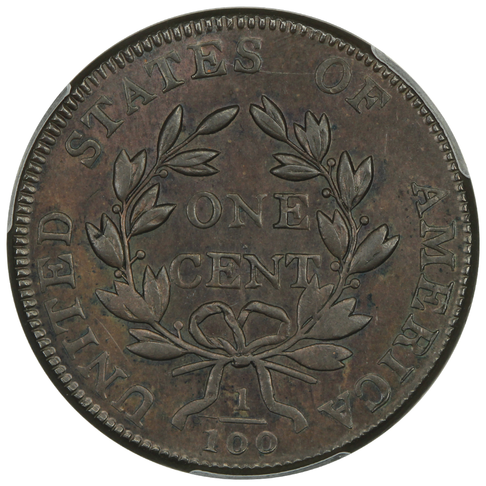 image for: 1802 Normal Reverse 1c PCGS MS64 BN