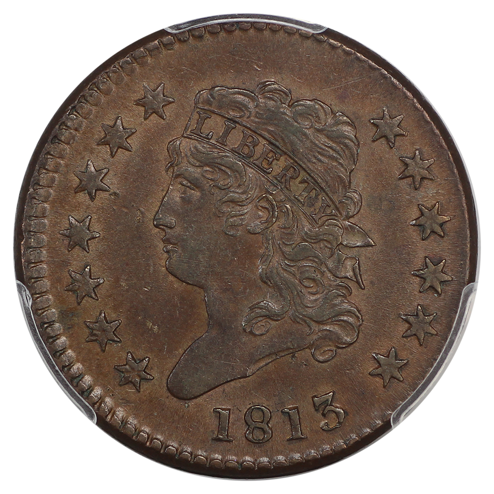 image for: 1813 S-292 1c PCGS AU58 BN