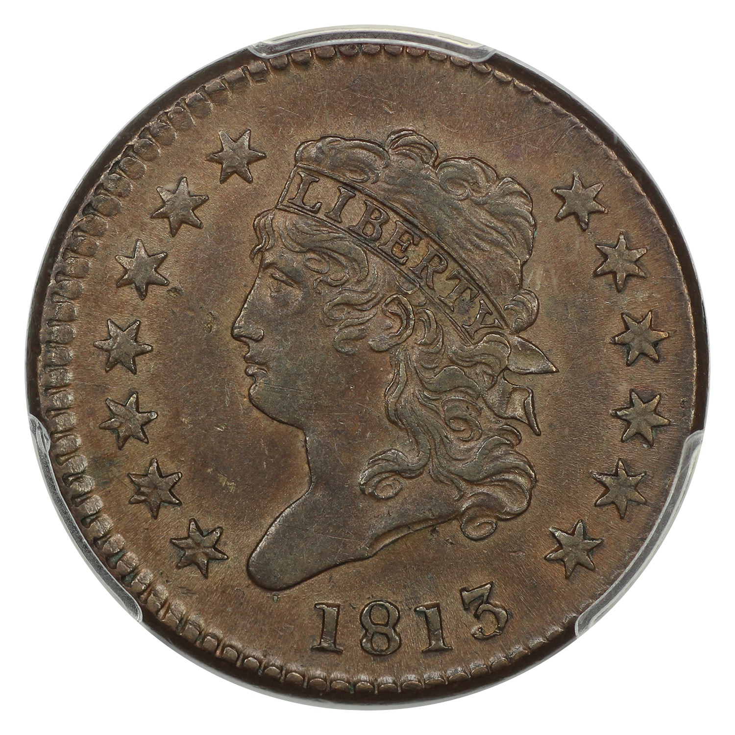 image for: 1813 S-292  1c PCGS AU58 BN