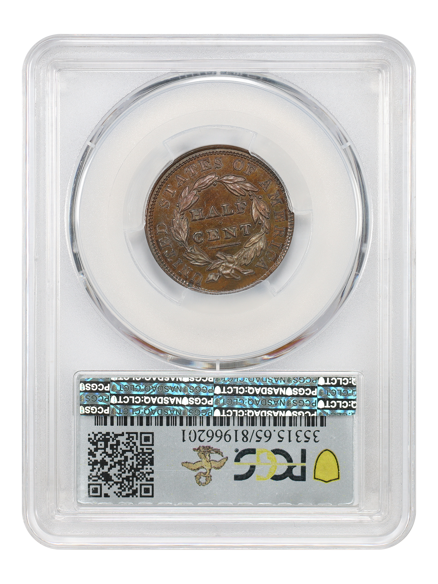image for: 1836 Restrike, Reverse of 1836 1/2c PCGS PR65 BN