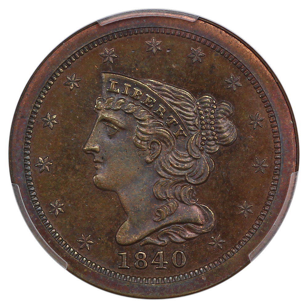 image for: 1840 Restrike, Reverse of 1840 1/2c PCGS PR65 RB