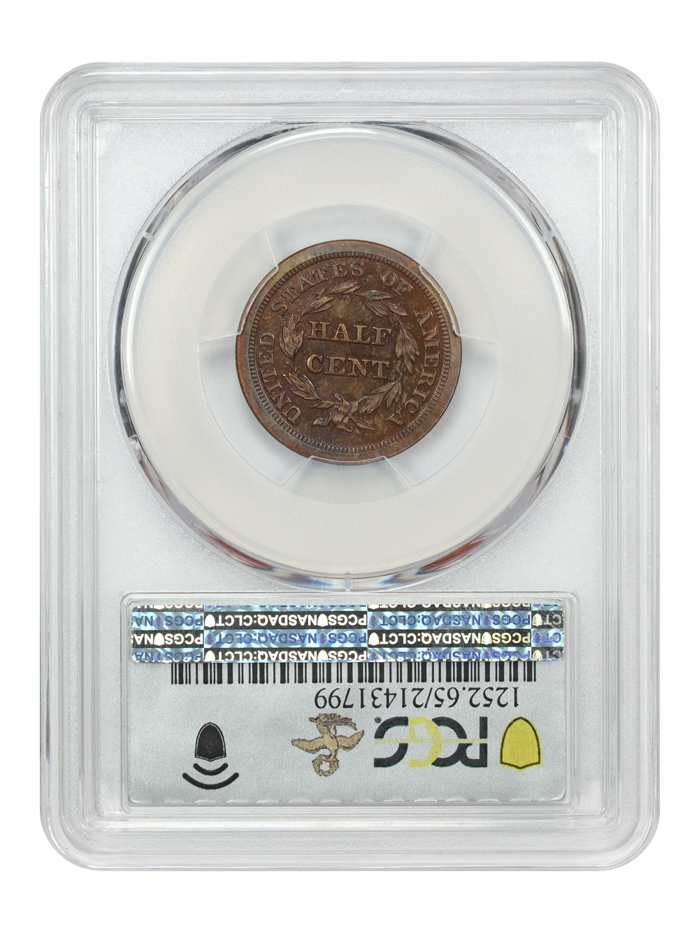 image for: 1840 Restrike, Reverse of 1840 1/2c PCGS PR65 RB