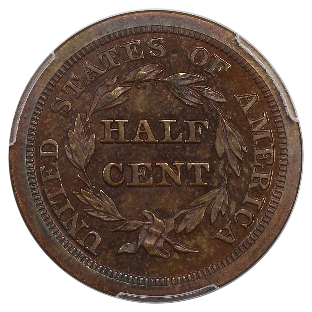 image for: 1840 Restrike, Reverse of 1840 1/2c PCGS PR65 RB