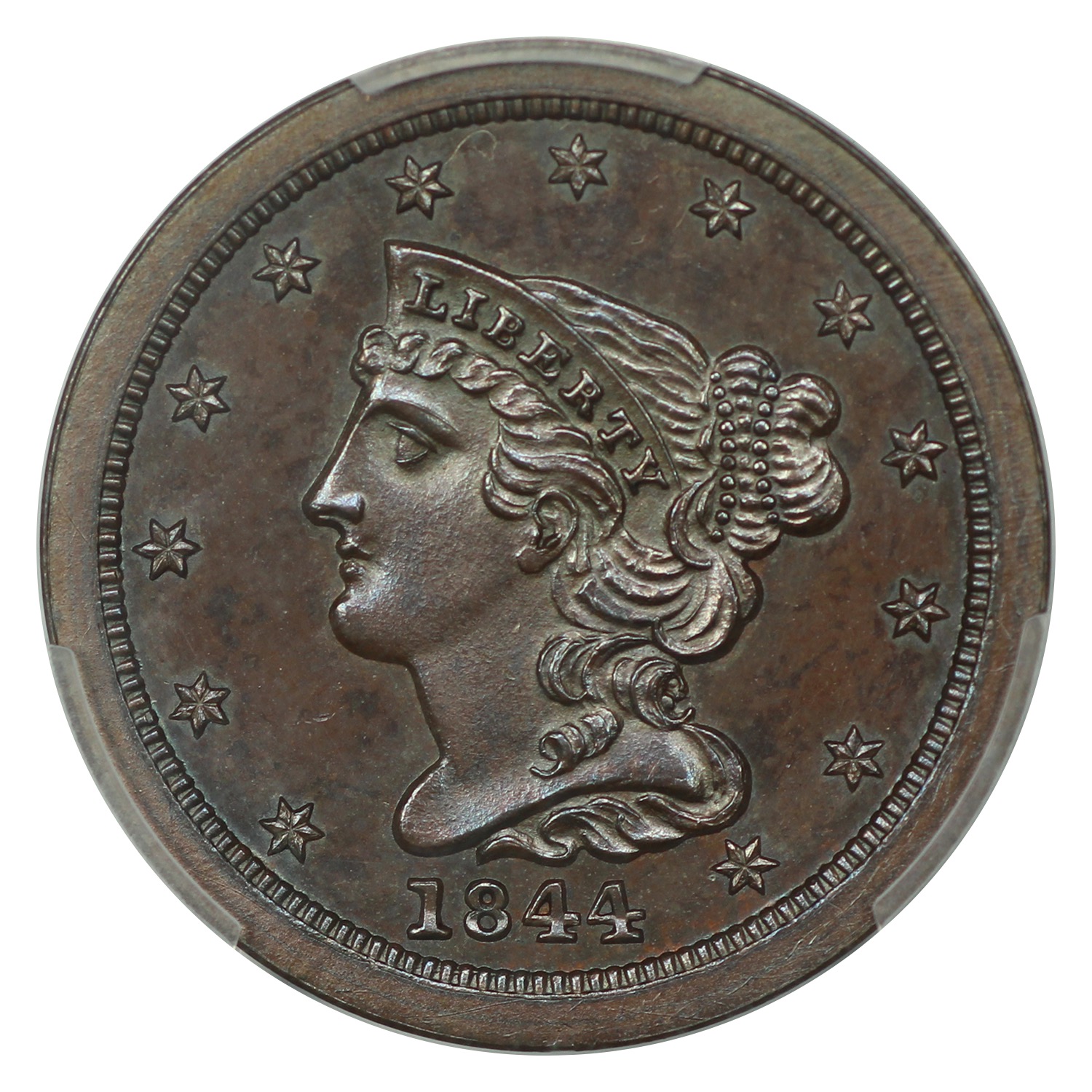 thumbnail for: 1844 Original 1/2c PCGS PR63 BN