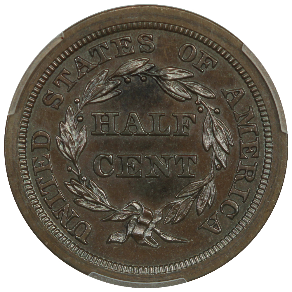 image for: 1844 Original 1/2c PCGS PR63 BN