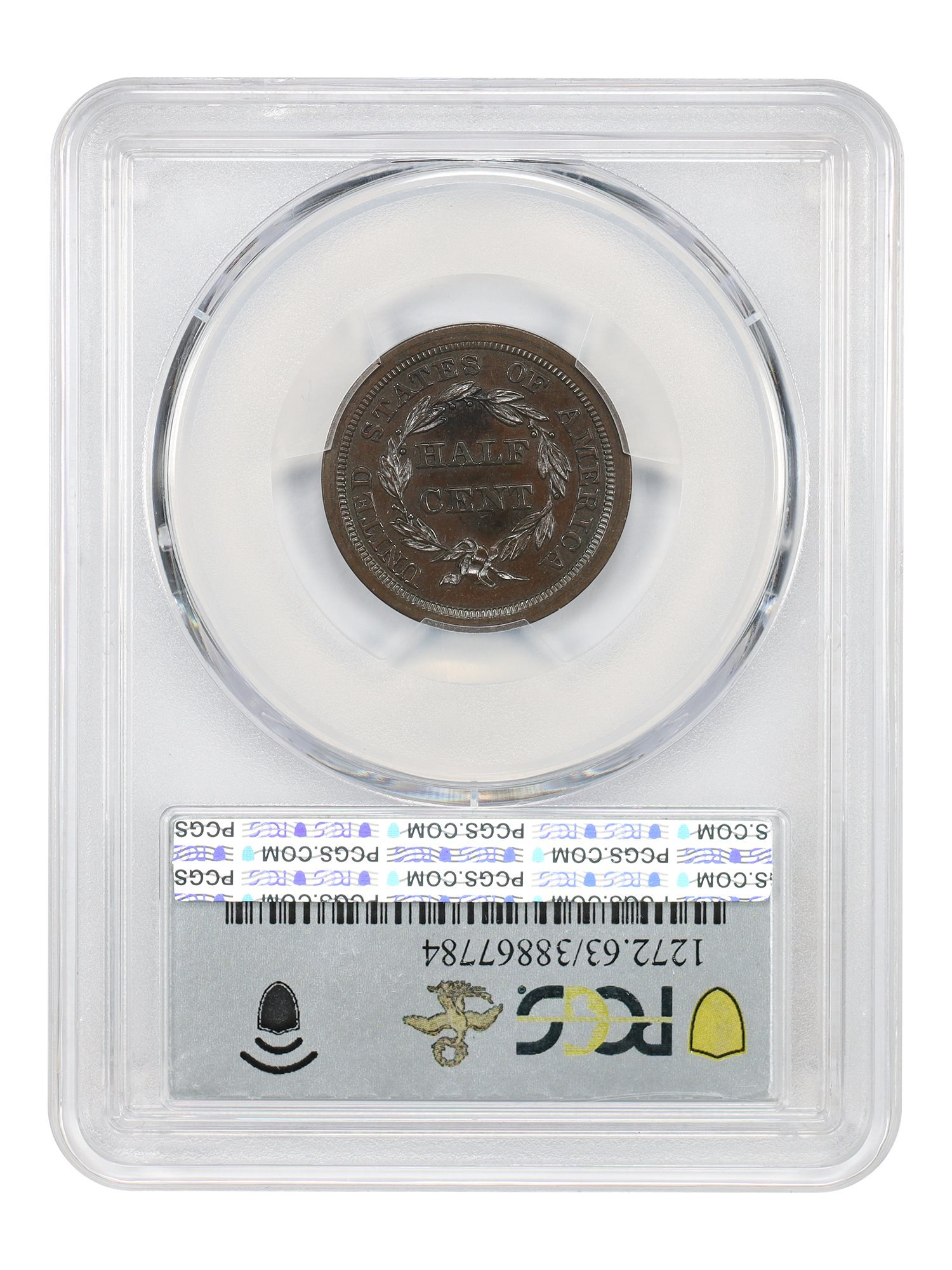 image for: 1844 Original 1/2c PCGS PR63 BN