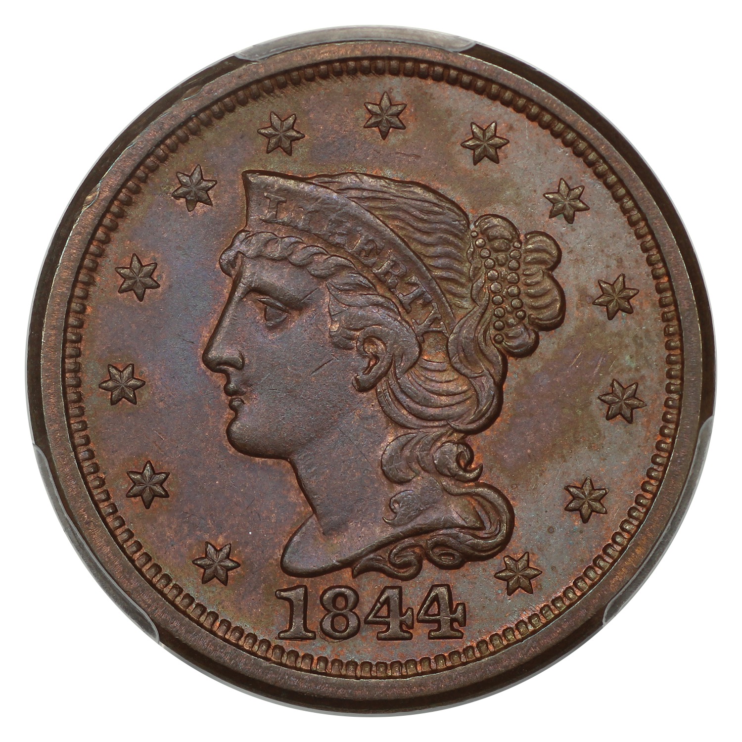 thumbnail for: 1844 1c PCGS MS64 BN