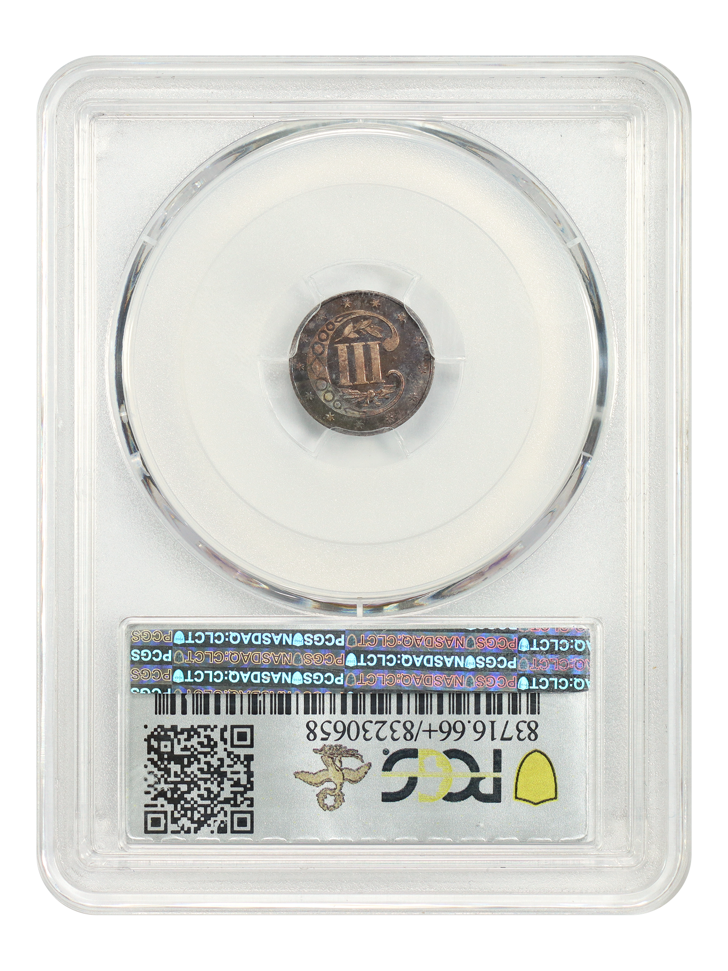image for: 1866 3cS PCGS PR66 CAM