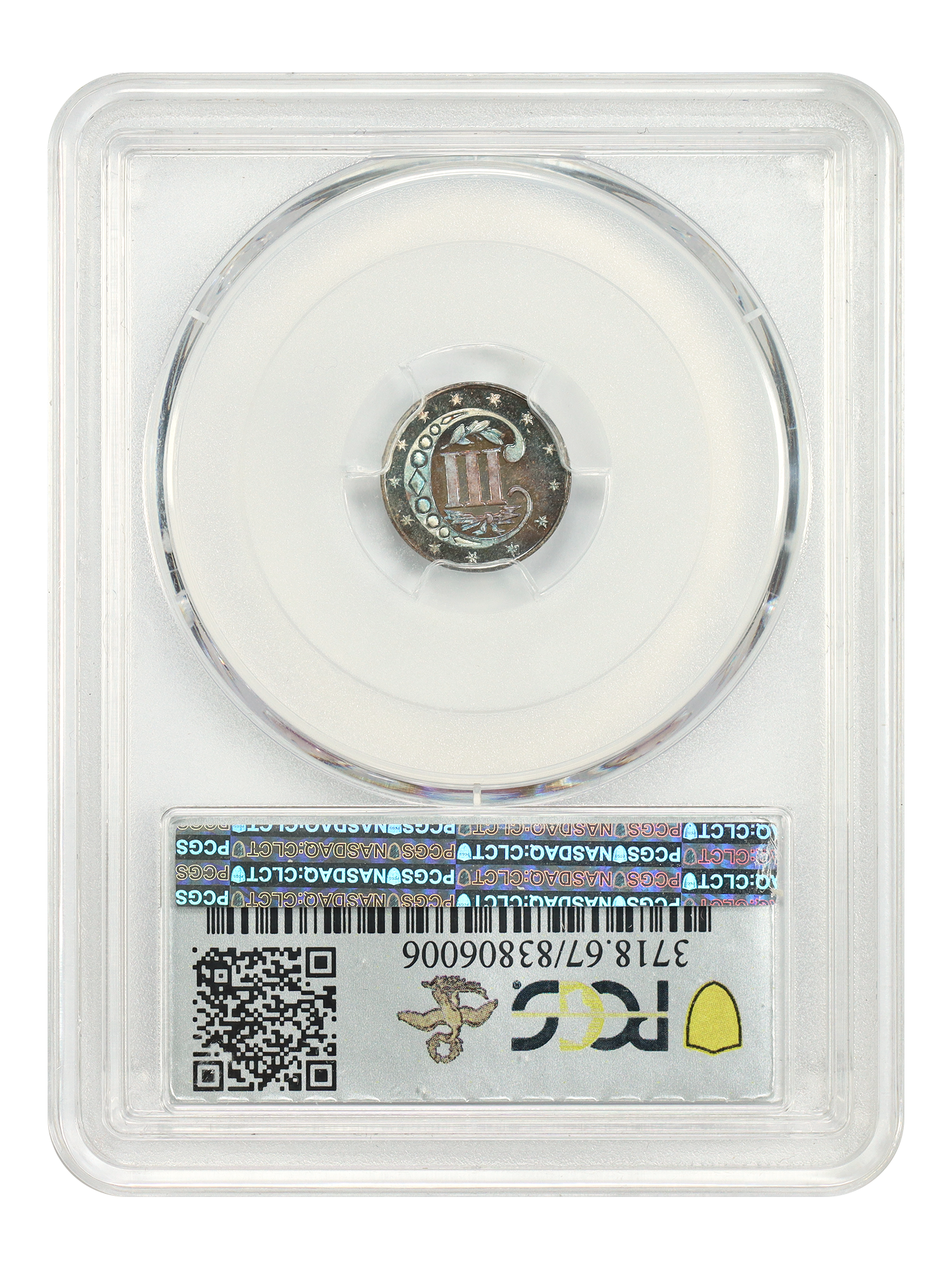 image for: 1868 3cS PCGS PR67