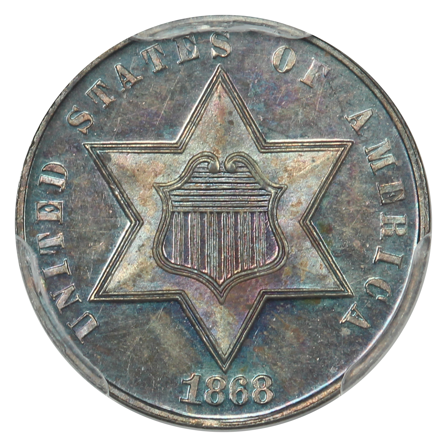 image for: 1868 3cS PCGS PR67