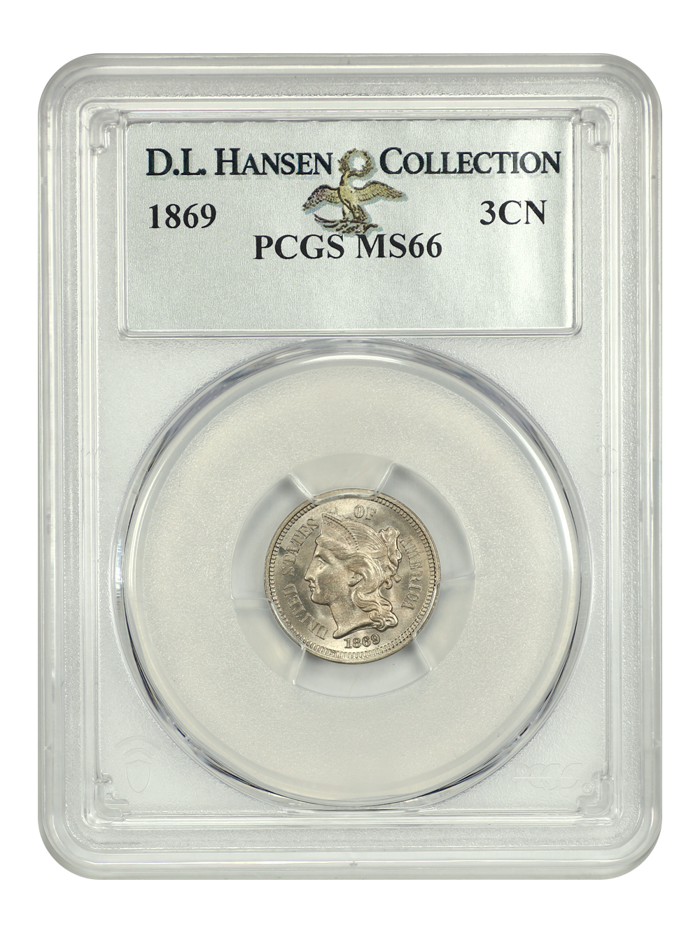 image for: 1869 3cN PCGS MS66