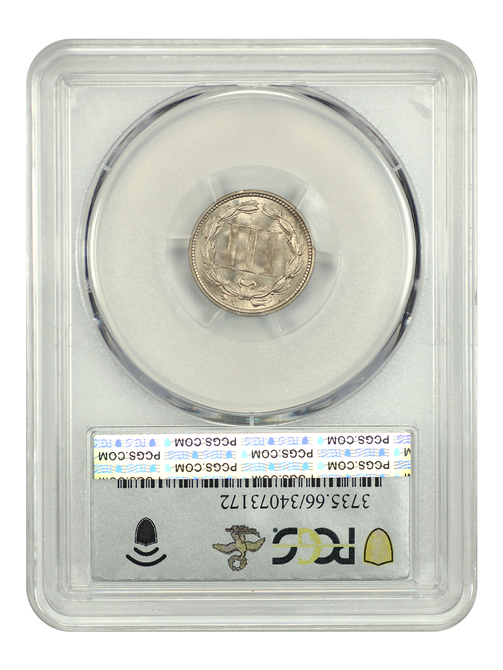 image for: 1869 3cN PCGS MS66