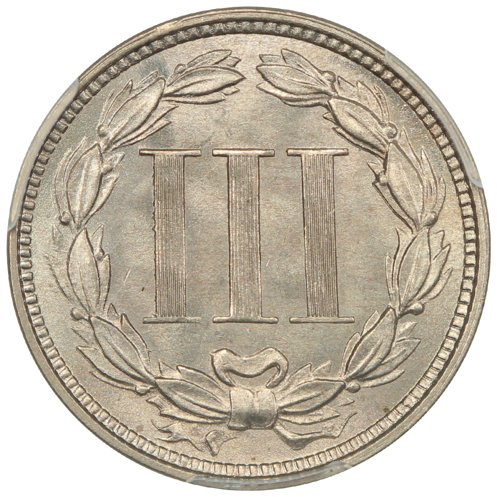 image for: 1869 3cN PCGS MS66