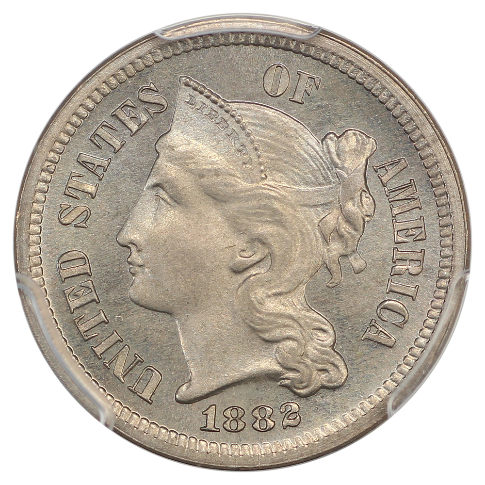 image for: 1882 3cN PCGS MS66