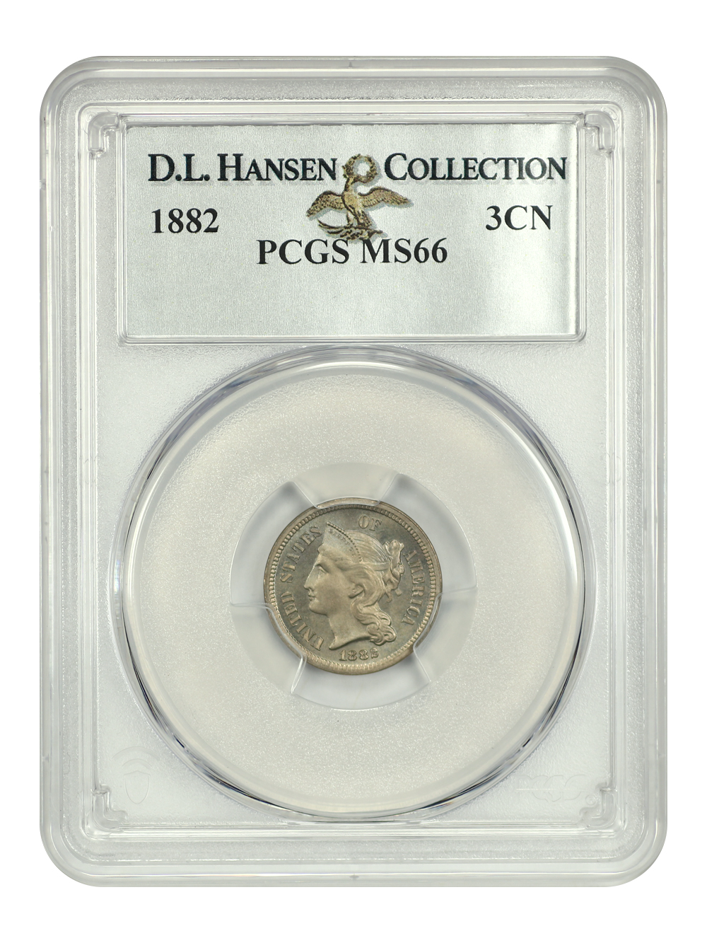 image for: 1882 3cN PCGS MS66