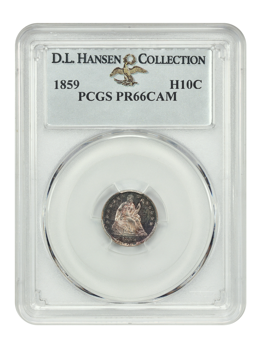 image for: 1859 H10C PCGS PR66 CAM