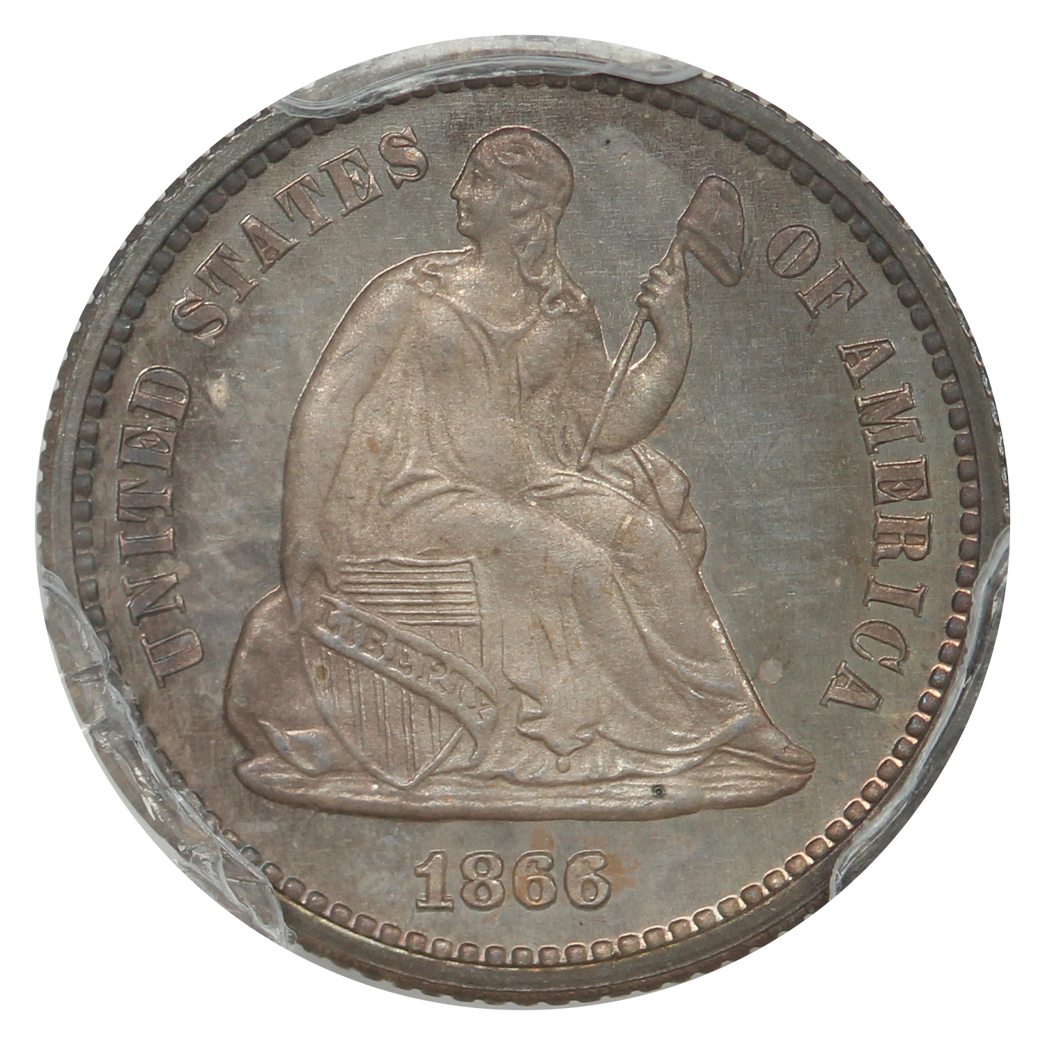 thumbnail for: 1866 H10c PCGS PR67
