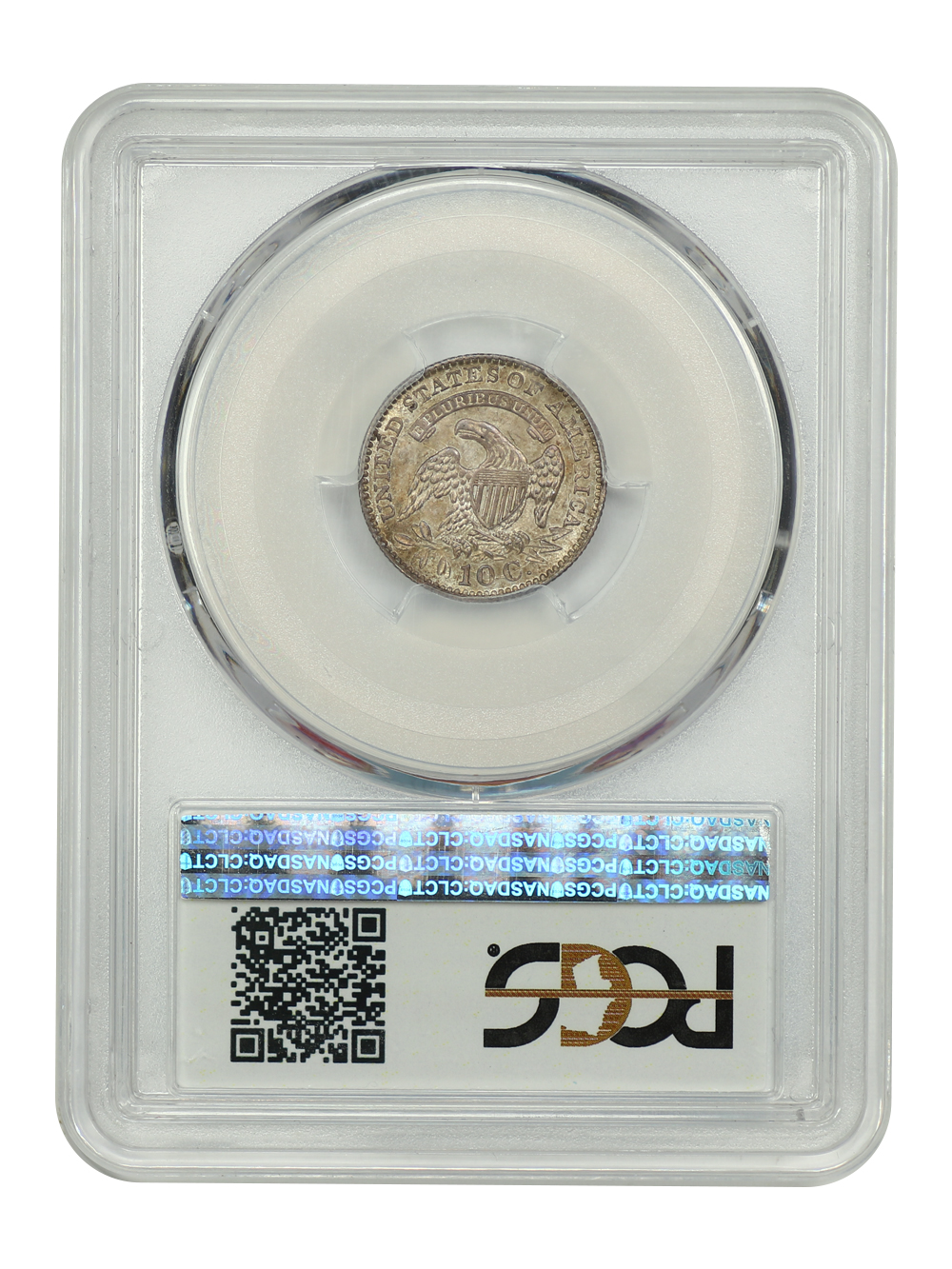 image for: 1828 Small Planchet, Small Date 10c PCGS MS65