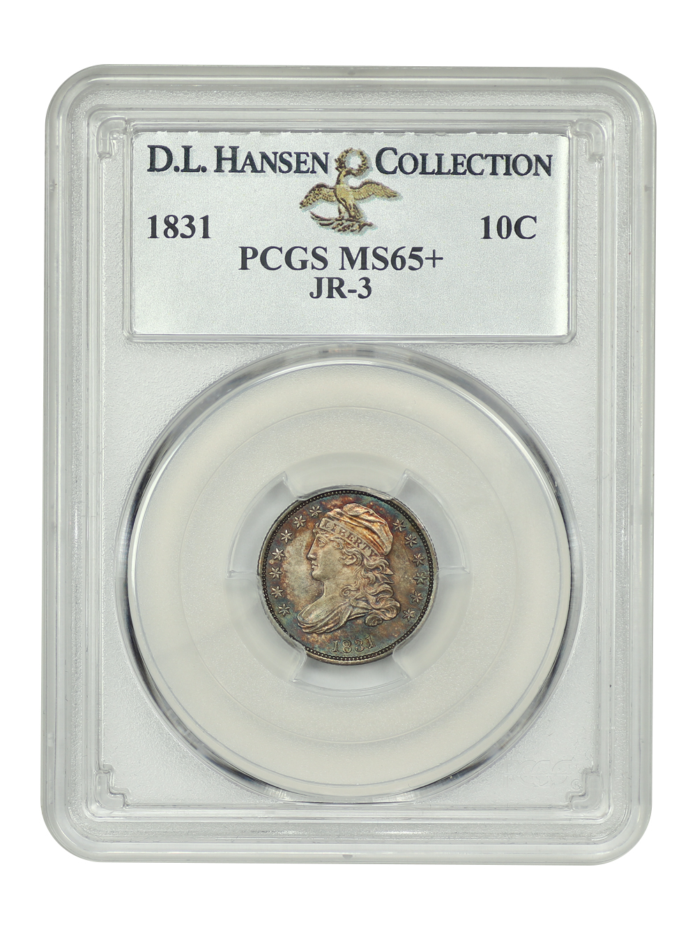 image for: 1831 JR-3 10c PCGS MS65