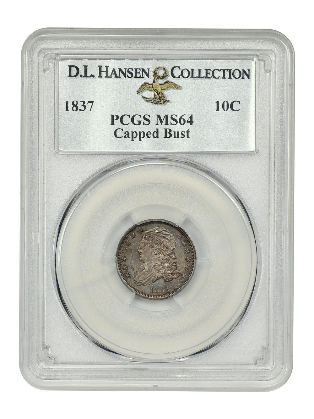 image for: 1837 Capped Bust 10c PCGS MS64