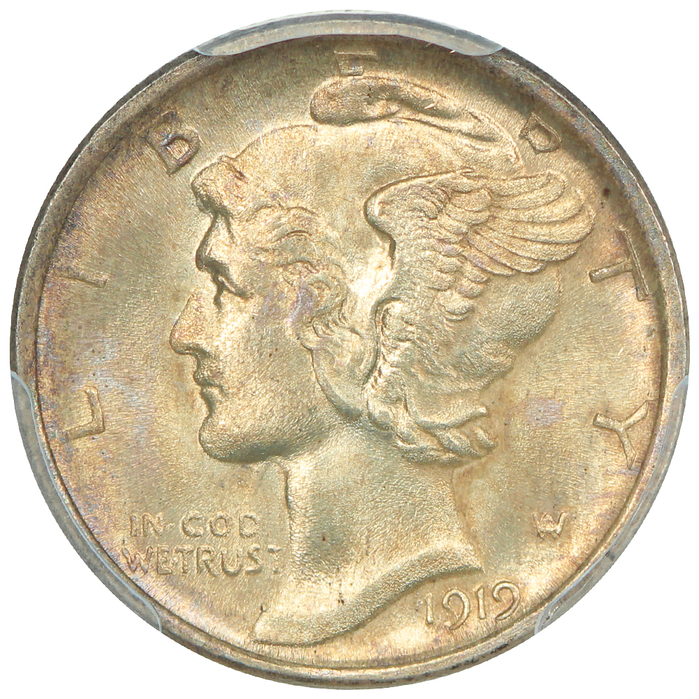 image for: 1919-D 10c PCGS MS65 FB