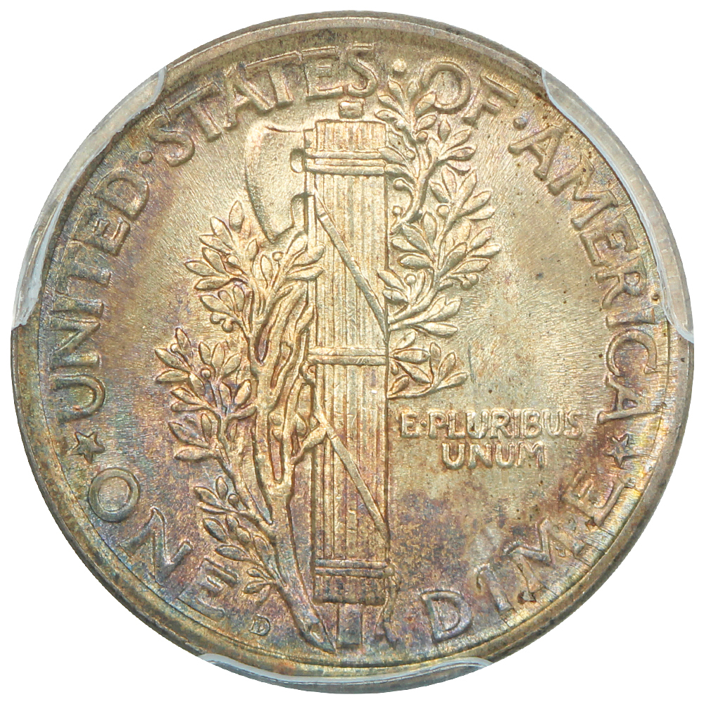 image for: 1919-D 10c PCGS MS65 FB