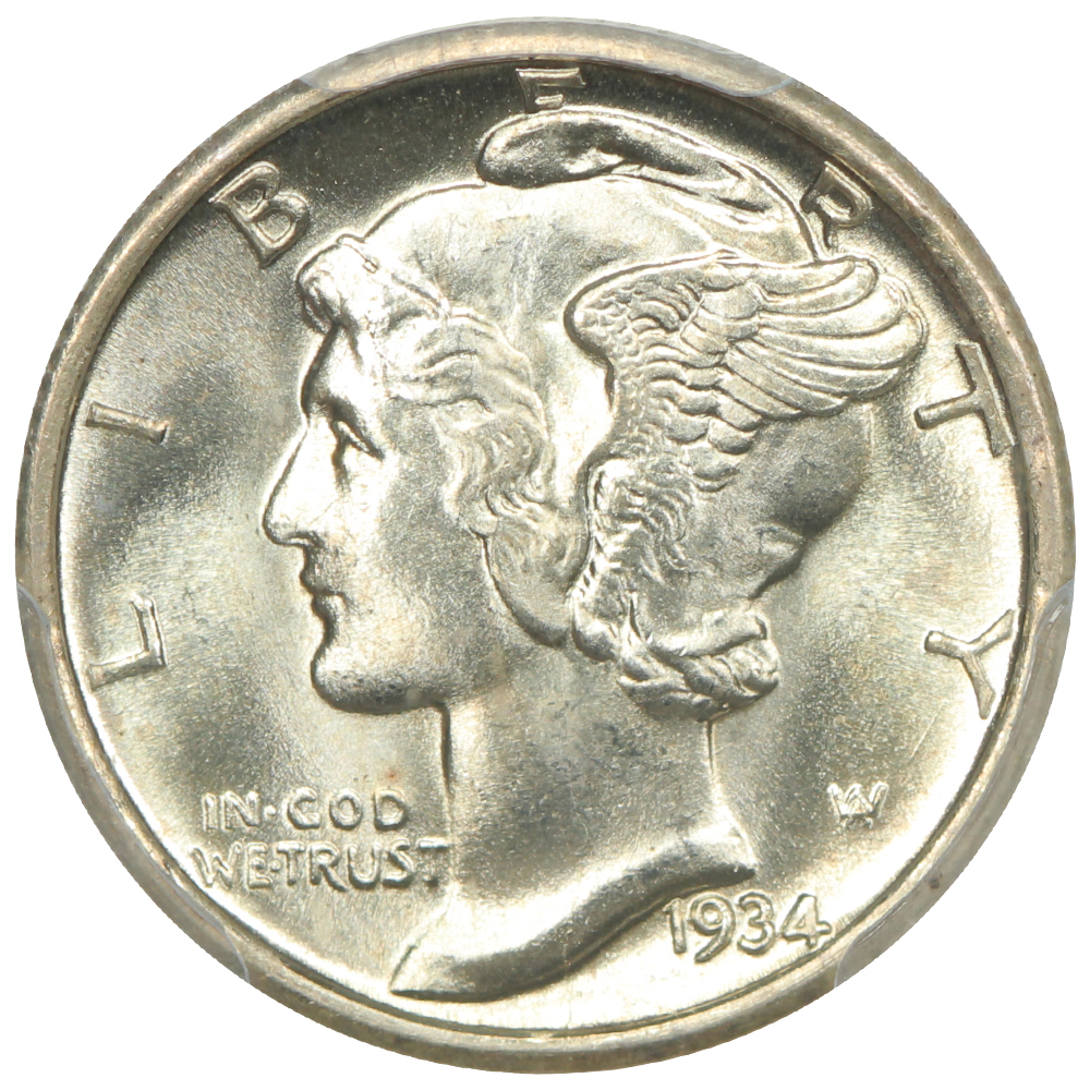 image for: 1934-D 10c PCGS MS67 FB