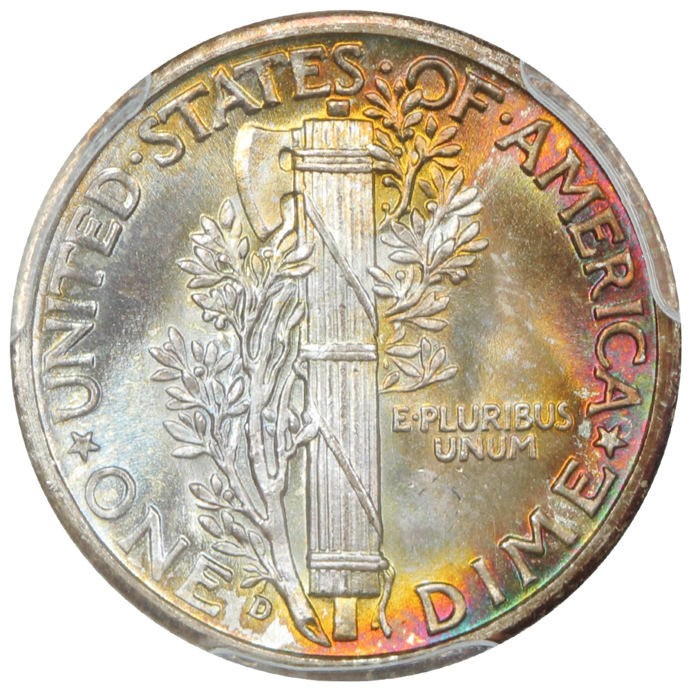 image for: 1939-D 10c PCGS MS68 FB