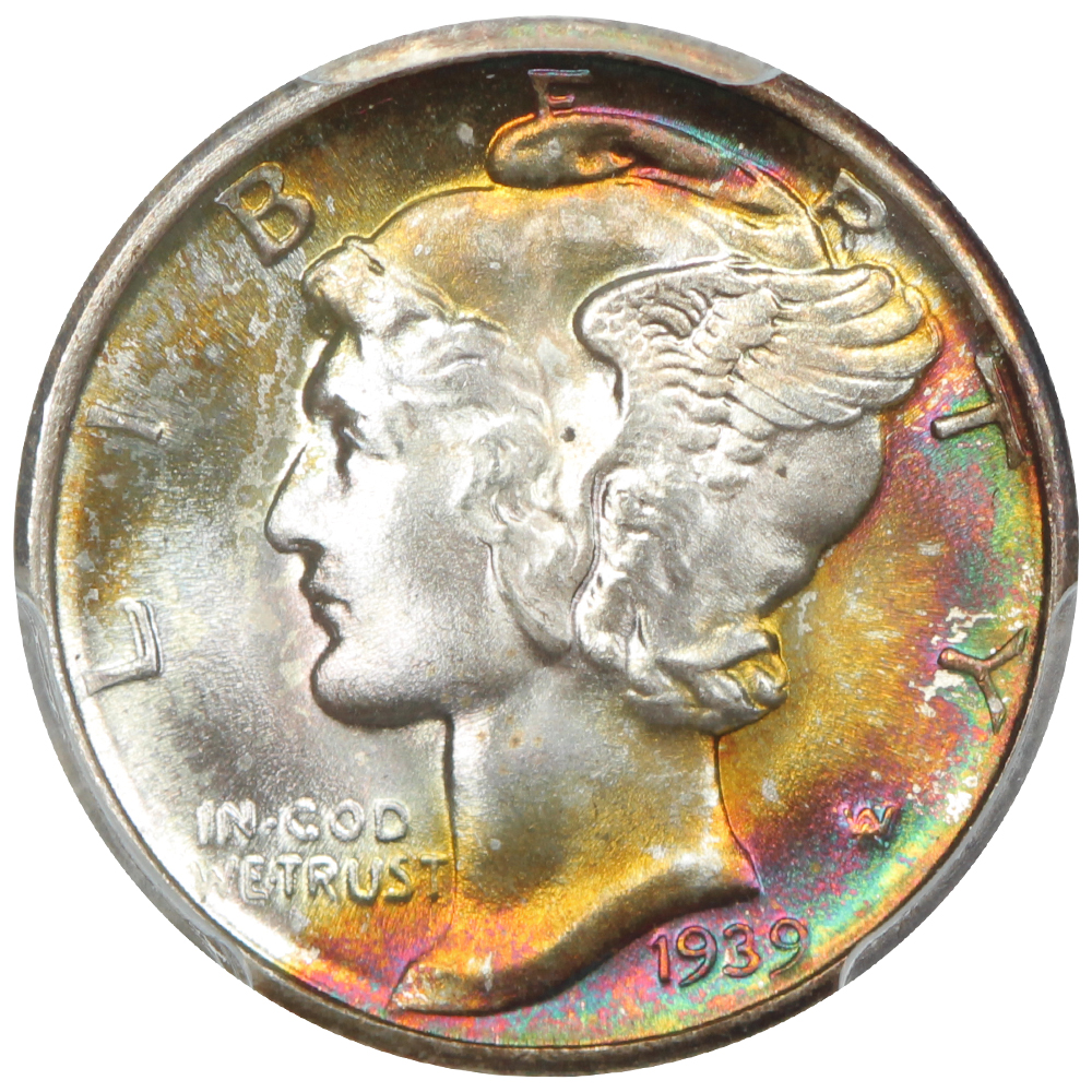 image for: 1939-D 10c PCGS MS68 FB