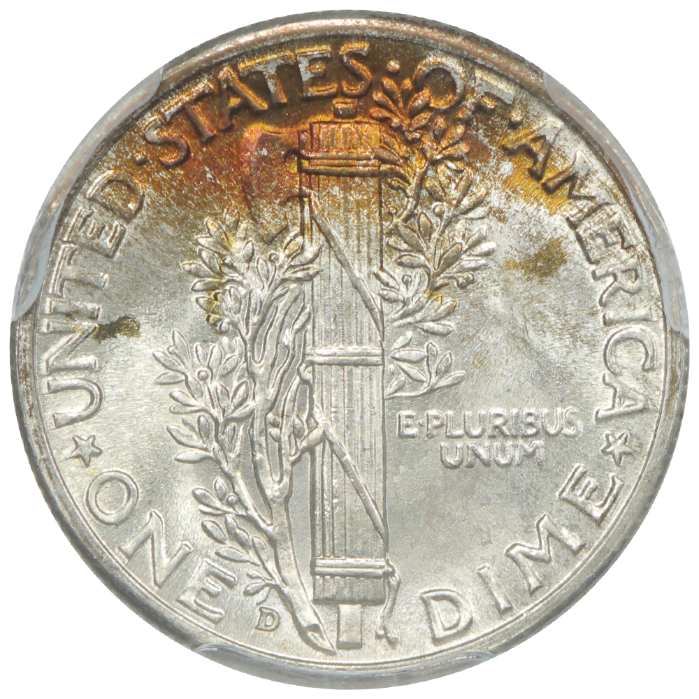 image for: 1944-D 10c PCGS MS68 FB
