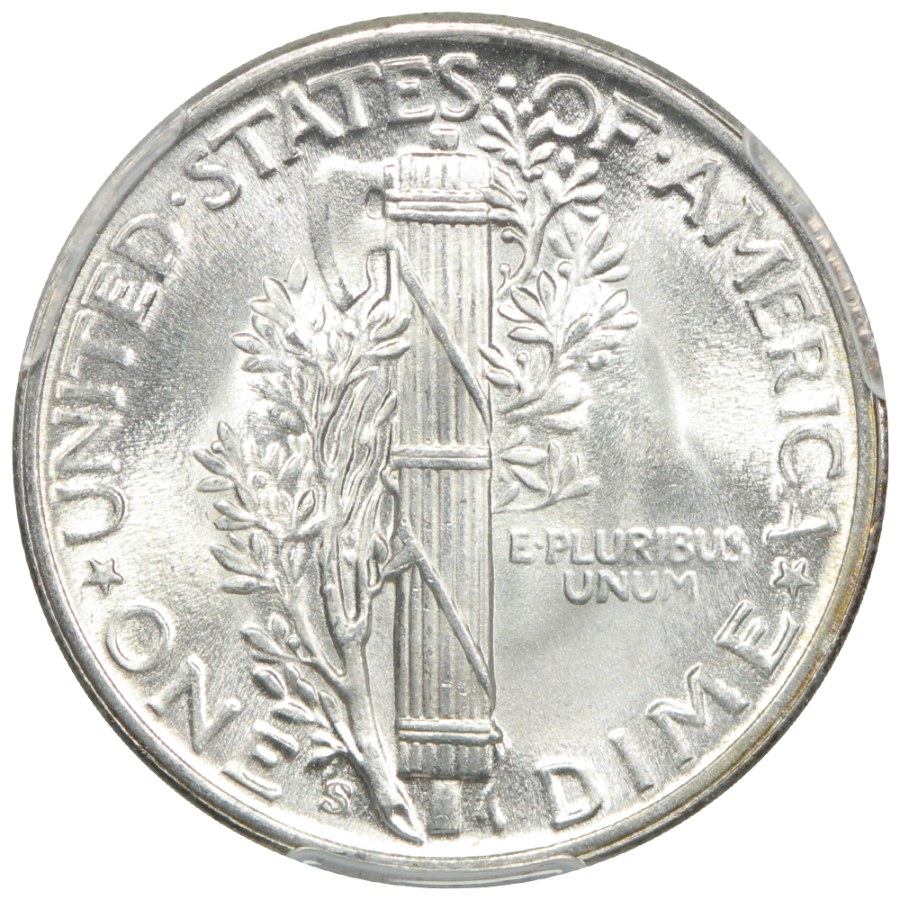 image for: 1945-S 10c PCGS MS68 FB