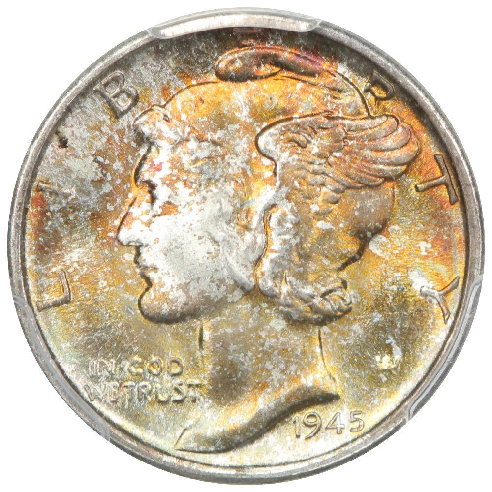 image for: 1945-S 10c PCGS MS68 FB