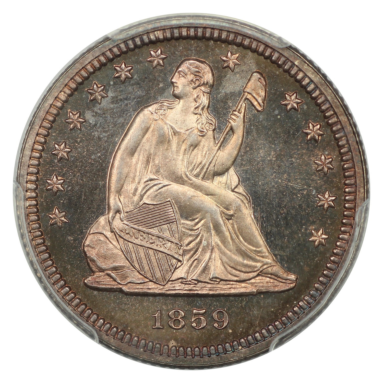 thumbnail for: 1859 25c PCGS PR67